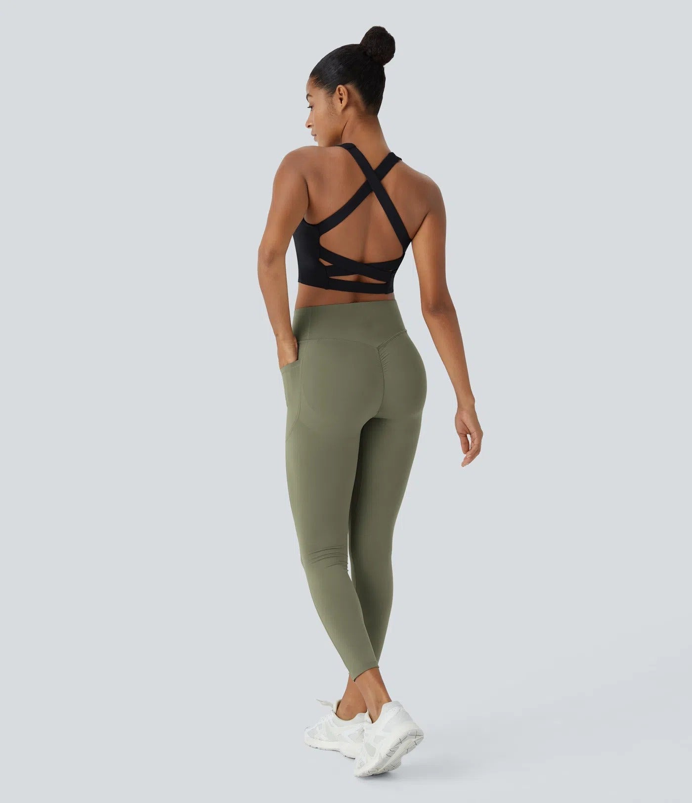 High Waisted Tummy Control Shaping Training Leggings (2 Pack)