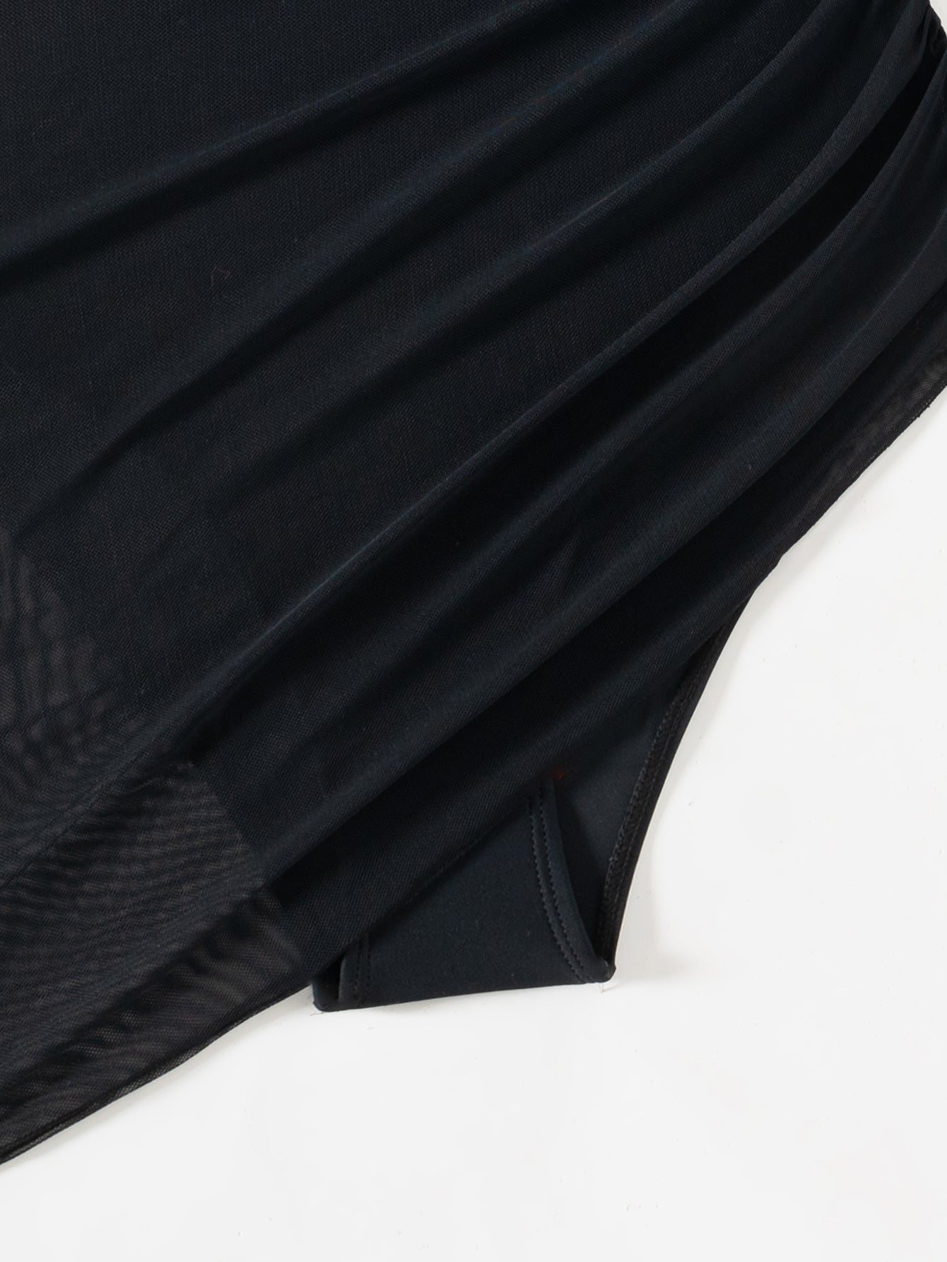 Core Sculpt Suit with Sheer Sarong