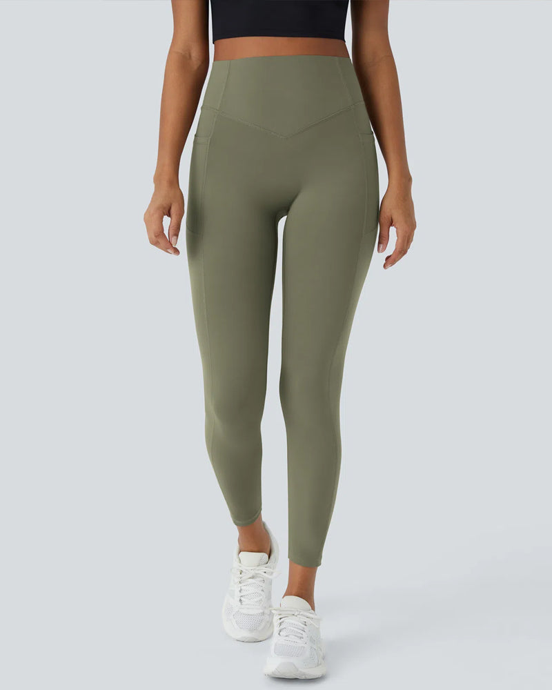 High Waisted Tummy Control Shaping Training Leggings (2 Pack)
