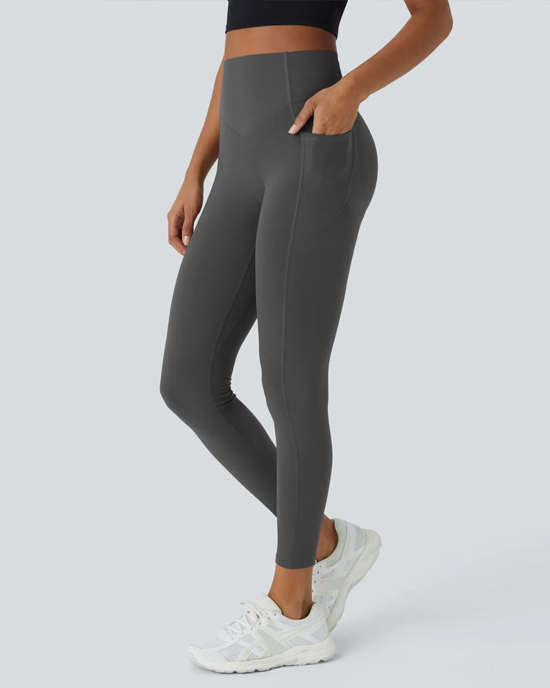 High Waisted Tummy Control Shaping Training Leggings (2 Pack)