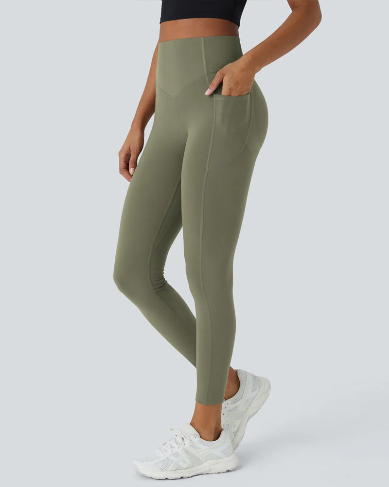 High Waisted Tummy Control Shaping Training Leggings (2 Pack)