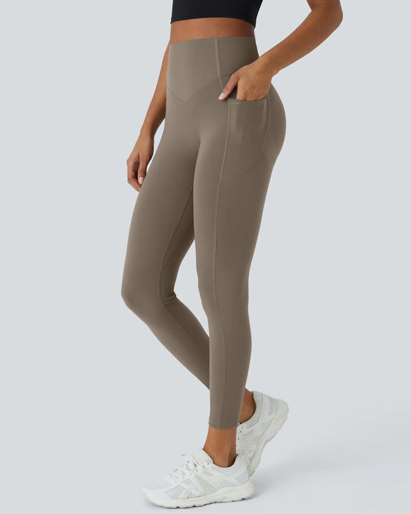 High Waisted Tummy Control Shaping Training Leggings (2 Pack)