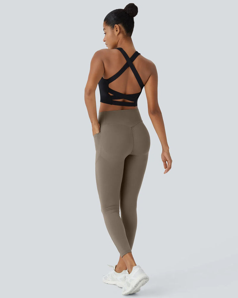 High Waisted Tummy Control Shaping Training Leggings (2 Pack)