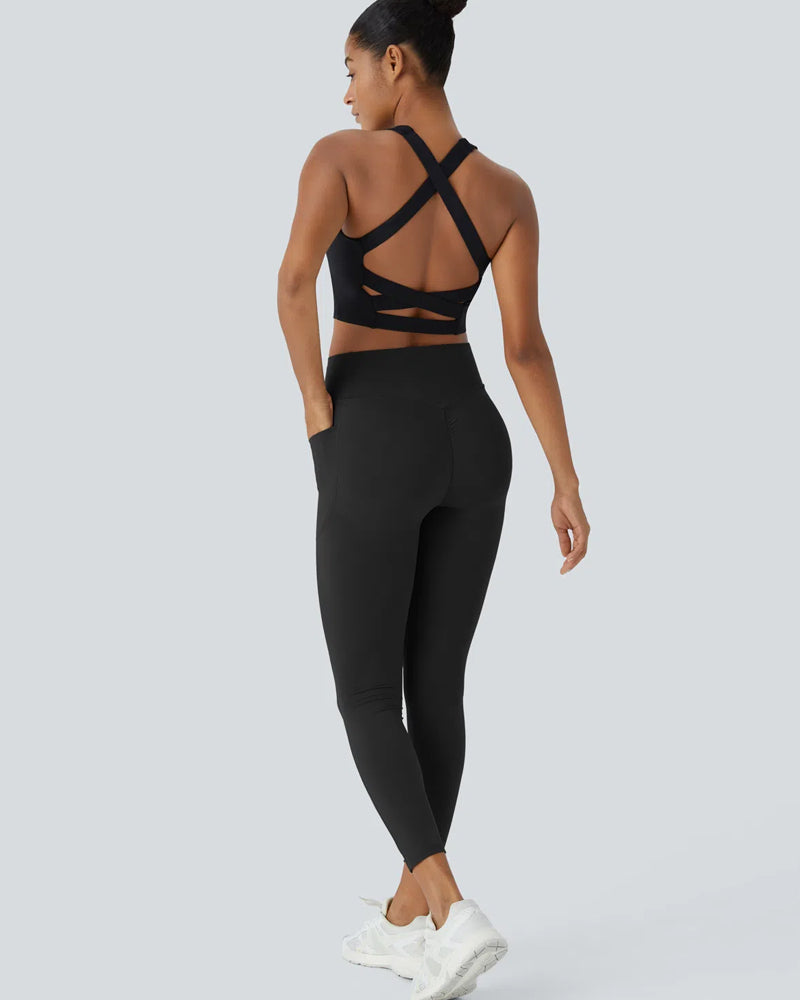 High Waisted Tummy Control Shaping Training Leggings (2 Pack)